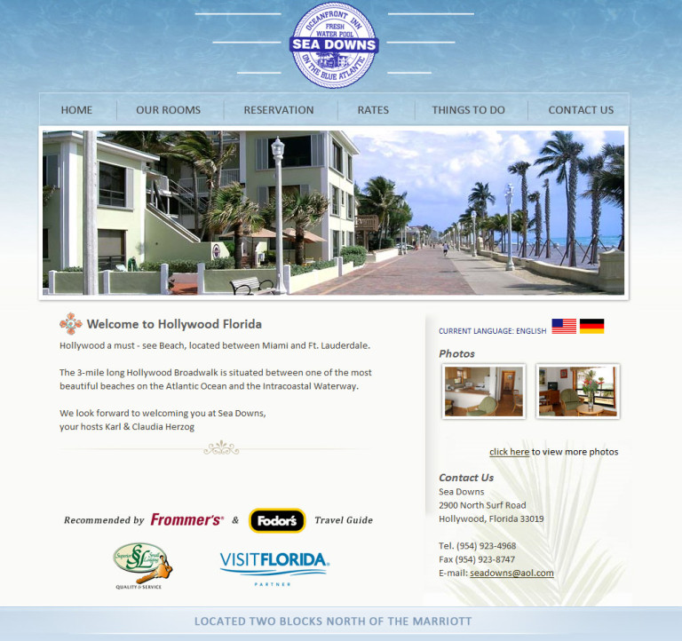 Sea Downs Web Design