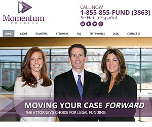 Momentum Funding website design